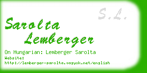 sarolta lemberger business card